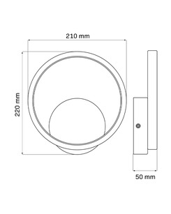 Бра, настенный светильник Goldlux 328441 Roman LED 1x11.5W 4000K 700Lm IP20 Черный