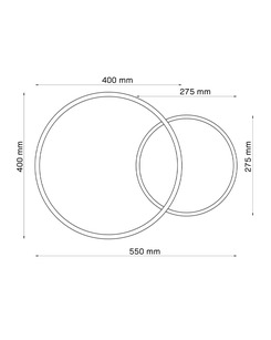 Светильник потолочный Goldlux 328472 Roman 2 Led 2x33W 4000K 2700Lm IP20 Золотой