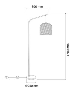 Торшер Goldlux 330413 Rio E27 1x20W IP20 Бежевий  характеристики