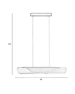 Люстра Italux PND-57882-32W-3K Casel Led 1x32W 3000K 1600Lm IP20  характеристики