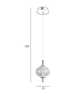 Підвісний світильник, люстра Italux PND-29038-1-GD Lazie Led 1x5W 3000K 500Lm IP20 Золотий  опис
