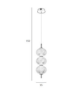 Подвесной светильник, люстра Italux PND-29038-3-GD Lazie Led 3x13W 3000K 1300Lm IP20 Золотой  описание
