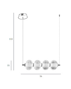 Подвесной светильник, люстра Italux PND-29038-4-GD Lazie Led 4x19W 3000K 1400Lm IP20 Золотой  описание
