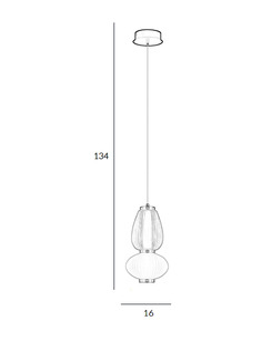 Підвісний світильник, люстра Italux PND-74937-2-BK Gastel Led 2x8W 3000K 490Lm IP20 Білий  опис