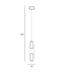 Підвісний світильник, люстра Italux PND-74937-3-BK Gastel Led 3x16W 3000K 1000Lm IP20 Білий  відгуки