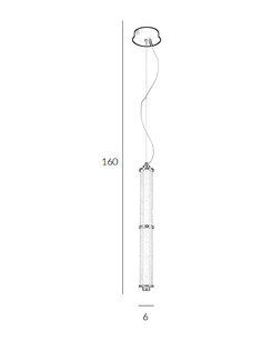 Подвесной светильник, люстра Italux PND-26384-2V-GD-CL Sanpo Led 2x6W 3000K 490Lm IP20 Золотой  описание