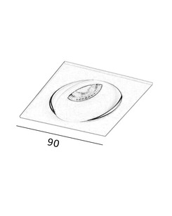 Точковий світильник Italux DL-26451-GU10-BK Ponar GU10 1x10W IP20 Bk  опис