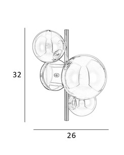 Бра, настенный светильник Italux WL-406007-3A-BCR Canello G9 3x5W IP20 хром  характеристики