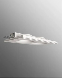 Гипсовый точечный врезной светильник Oledim 7771369 TS6 GYPSUM GU10 2x10W IP20 Белый