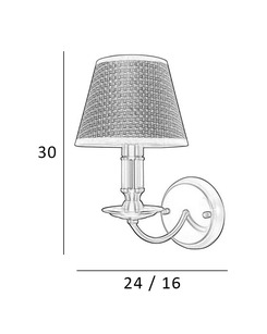 Бра, настінний світильник Italux WL-43272-1 Zanobi E14 1x40W IP20 Bronze  відгуки