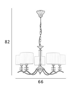 Люстра Italux PND-28343-5 Ferlena E14 5x40W IP20 бронзовая  купить
