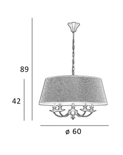 Люстра Italux PND-43272-5A Zanobi E14 5x40W IP20 Серая  отзывы