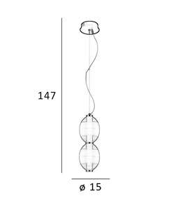 Подвесной светильник, люстра Italux PND-45372-2-WH-CL Rinot Led 2x16W 3000K 980Lm IP20  описание