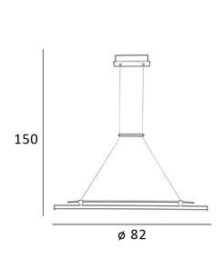 Люстра Italux PND-54638F-16W-3K-BK-GD Merlot Led 1x16W 3000K 560Lm IP20  описание