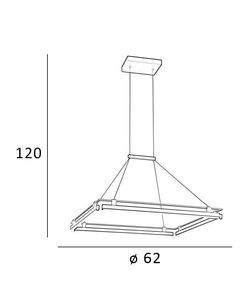 Люстра Italux PND-54638S-44W-3K-BK-GD Merlot Led 1x44W 3000K 1460Lm IP20  опис