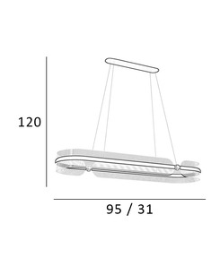 Люстра Italux PND-63728-56W-3K-BK-GD Sopla Led 1x56W 3000K 3900Lm IP20  відгуки