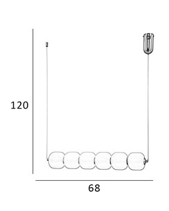 Подвесной светильник, люстра Italux PND-34362-6H-HBR-OPAL Ganti Led 6x15W 3000K 1625Lm IP20 Золотой  характеристики