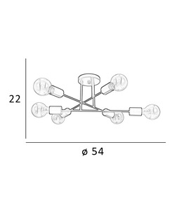 Люстра Italux PND-4052-6-BL-HBR Formio E27 6x40W IP20  відгуки