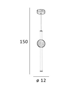Підвісний світильник, люстра Italux PND-16357-ca-1 Halling Led 1x13.3W 3000K 1215Lm IP20 Золотий  опис