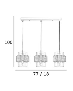 Подвесной светильник, люстра Italux PND-22132-3S-GD-AMB Vinoti E27 3x40W IP20 Золотой  характеристики