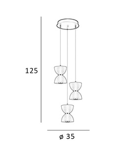 Підвісний світильник, люстра Italux PND-83949-3-BK Tica Led 3x22W 3000K 950Lm IP20 Білий  відгуки