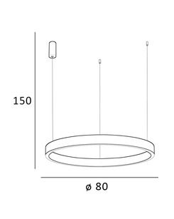 Подвесной светильник, люстра Italux PND-56215-080RPP-GD-3KS4K-TRDIMM Brasco Down Led 1x60W 3000K-4000K 4500Lm IP20  описание