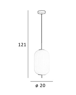 Подвесной светильник, люстра Italux PND-28798-1-GD-WH Olmeto E27 1x10W IP20 золотой  купить