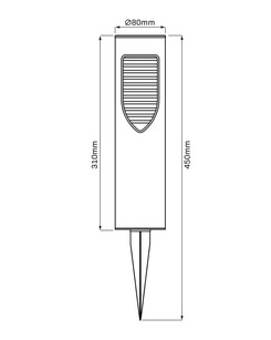 Уличный светильник на солнечной батарее Goldlux 329455 Addis LED 4000K IP44 черный