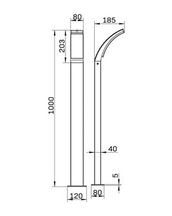 Вуличний світильник Goldlux 331366 Amy LED 1x12W 4000K 1600Lm IP44 чорний