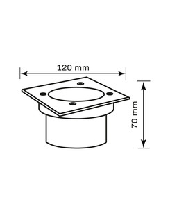 Вуличний світильник Goldlux 333599 Mivo LED 1x3W 4000K 300Lm IP67 сріблястий