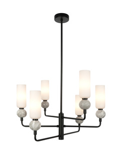 Люстра Italux PND-95331-6-BK Santos G9 6x40W IP20 черная
