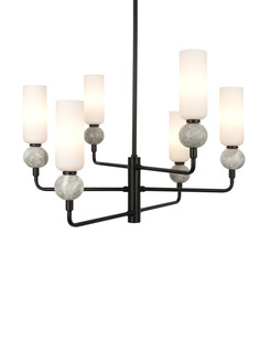 Люстра Italux PND-95331-6-BK Santos G9 6x40W IP20 черная