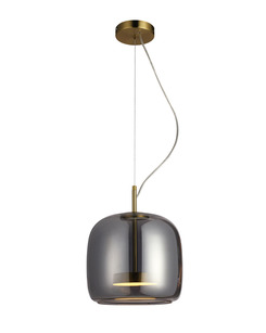 Подвесной светильник, люстра Italux PND-17760A-BRSS-SG Caste LED 1x10W 3000K 850Lm IP20 дымчатый