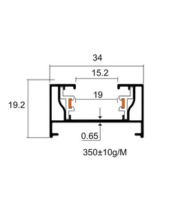 Трековый шинопровод 1-фазный накладной Oledim 7771157 OT01 1м IP20 черный