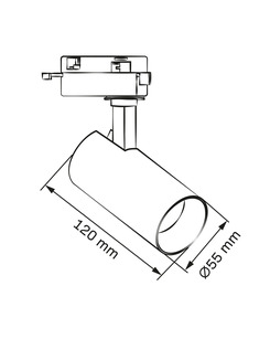 Трековий світильник Goldlux 329042 Shark LED 1x10W 4000K 850Lm IP20 чорний  відгуки